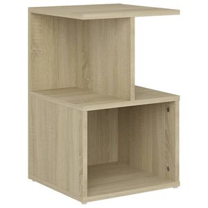 vidaXL Nachtkastje 35x35x55 cm bewerkt hout sonoma eikenkleurig