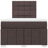 vidaXL Boxspring met matras stof donkerbruin 120x190 cm