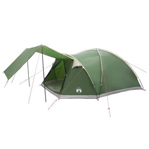 vidaXL Huisje Tent met dak Groen 8-persoons Polyester en staal