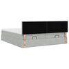 vidaXL Ottoman bed met matrassen en LED's 160x200cm fluweel lichtgrijs