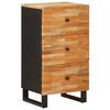 vidaXL Bijzetkast met lade Bruin 40 x 33 x 75 cm Massief Mango Hout
