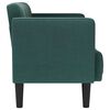 vidaXL Loveseat Bank Donkergroen 111 cm Stof