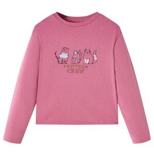 vidaXL Kindershirt met lange mouwen 104 frambooskleurig