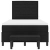 vidaXL Boxspringbed met matras met hoofdeinde Zwart 120 x 190 cm Stof