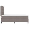 vidaXL Boxspringbed met matras met hoofdeinde Taupe 140 x 200 cm Stof
