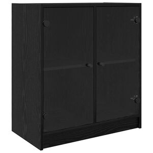 vidaXL Bijzetkast Zwart Eiken 68 x 37 x 75,5 cm Bewerkt hout