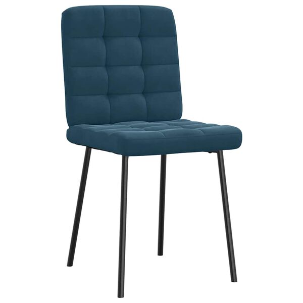 vidaXL Eetkamerstoelen 2 st fluweel blauw