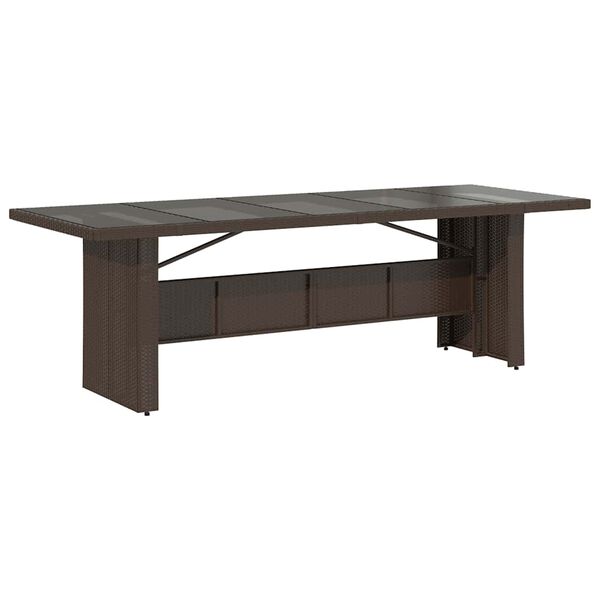 vidaXL 11-delige Bistroset met kussens poly rattan bruin