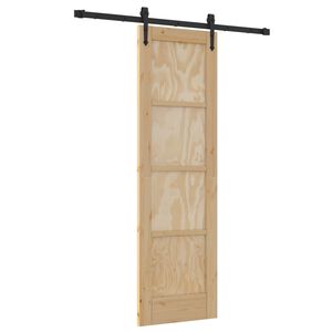 vidaXL Schuifdeur ORKDAL 61 x 198,5 cm Massief grenenhout Naturel