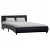 vidaXL Bedframe met LED kunstleer zwart 140x200 cm