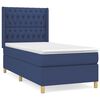 vidaXL Boxspring met matras stof blauw 100x200 cm