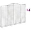 vidaXL Schanskorven 4 st gewelfd 300x30x200/220 cm ijzer