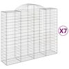 vidaXL Schanskorven 7 st gewelfd 200x50x160/180 cm ijzer