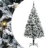 vidaXL Kunstkerstboom Wit 240 cm PVC en Staal en Kunststof