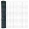 vidaXL Euro-hek met palen 10 x 1,6 m PVC-Coated Staal Groen Mesh