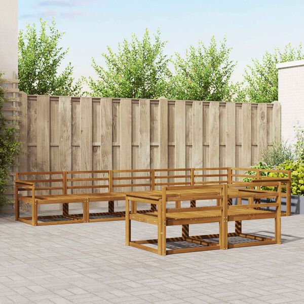 vidaXL Buiten bankenset 8 pcs Naturel Massief Acaciahout
