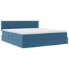 vidaXL Opslag bed met matras Donkerblauw 160 x 200 cm Fluweel