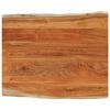 vidaXL Tafelblad rechthoekig natuurlijke rand 100x80x2,5 cm acaciahout