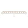 vidaXL Bedframe massief hout wit 75x190 cm