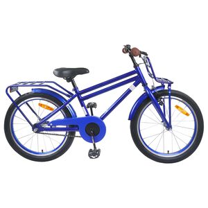 vidaXL Kinderfiets 18 Inch voor 5-7 jaar Donkerblauw