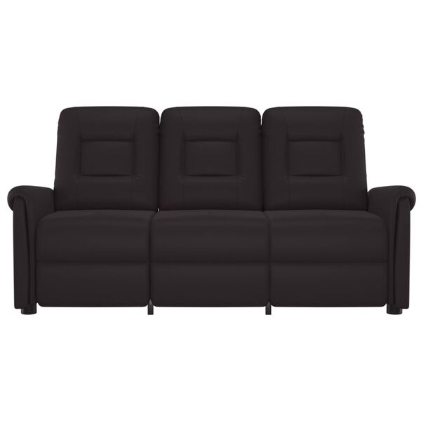 vidaXL Massagestoel 3-zits verstelbaar kunstleer zwart