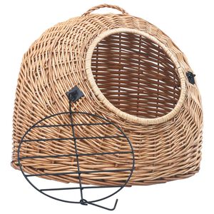 vidaXL Kattendrager 60x45x45 cm natuurlijk wilgenhout