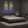 vidaXL Bedframe "Viana" met LED zonder matras cappuccino 180x200 cm