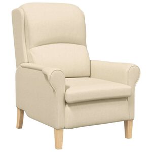 vidaXL Fauteuil Cr&egrave;me Stof