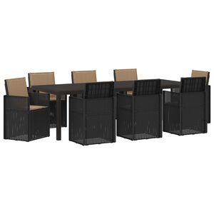 vidaXL Tuin eettafelset 9 st Antracietkleurig en taupe PP
