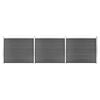 vidaXL Schuttingpanelenset 526x146 cm HKC zwart