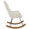 vidaXL Schommelstoel fluweel cr&egrave;mewit