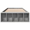 vidaXL Bedframe bewerkt hout betongrijs 90x190 cm