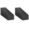 vidaXL Ligbedhoezen 2 st met 12 oogjes 200x65x35/60 cm polyetheen