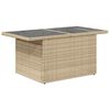 vidaXL 7-delige Loungeset met kussens poly rattan beige