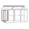 vidaXL Dierenren 141x94x104 cm massief grenenhout mokkakleurig