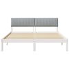 vidaXL Bedframe Wit en lichtgrijs 160 x 200 cm Massief grenenhout