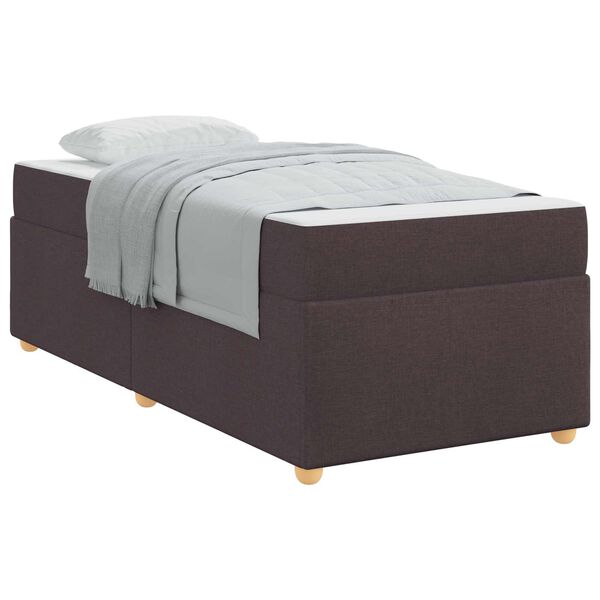 vidaXL Bedframe met matras Donkerbruin 90 x 190 cm Stof