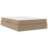 vidaXL Opbergbed met matras Cappuccino 140 x 200 cm Nep Leer