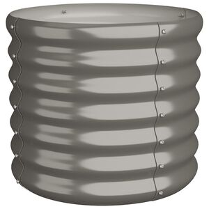 vidaXL Plantenbak 40x40x36 cm gegalvaniseerd staal grijs