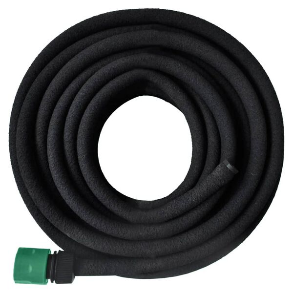 vidaXL Druppelslang 0,6'' 25 m rubber zwart