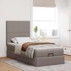 vidaXL Ottoman bed met matras en LED's 80x200cm stof taupe