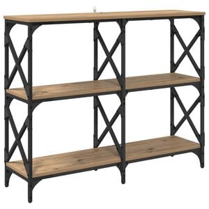 vidaXL Wandtafel Artisan Eiken 100 x 28 x 80,5 cm Bewerkt hout