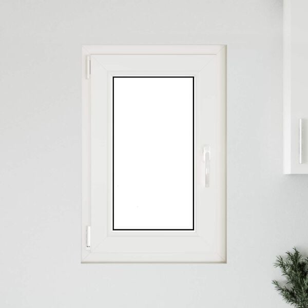 Kelderraam RISOR Antraciet 50 x 75 cm PVC en glas