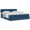 vidaXL Ottoman bed met matrassen 160x200cm stof blauw