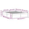 vidaXL Bedframe massief hout wit 140x200 cm