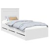 vidaXL Bedframe met lade met hoofdeinde Wit 75 x 190 cm Ingenieurshout