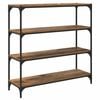 vidaXL Boekenkast Oud Hout 100 x 33 x 100 cm Gemonteerd hout en ijzer