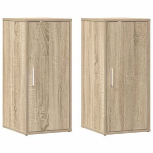 vidaXL Schoenenkasten 2 st 32x35x70 cm spaanplaat sonoma eikenkleurig