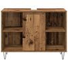 vidaXL Badkamermeubelset met plank 3 pcs Oud Hout Bewerkt hout