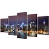 vidaXL Canvas muurdruk set Kleurrijke New York skyline 200 x 100 cm